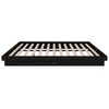 vidaXL Bed Frame without Mattress Black Solid Wood King Size
