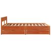 vidaXL Bed Frame without Mattress Wax Brown 120x190 cm Small Double Solid Wood Pine