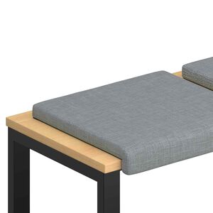 vidaXL Bench Cushion 2 pcs Fabric Light Grey Depth 35 cm
