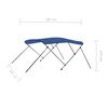 vidaXL 3 Bow Bimini Top Blue 183x140x137 cm