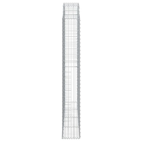 vidaXL Arched Gabion Basket 200x30x200/220 cm Galvanised Iron