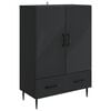 vidaXL Sideboard with Drawer Black 66 x 34.5 x 95 cm Engineered Wood