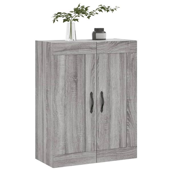 vidaXL Wall Mounted Cabinet Grey Sonoma 69.5x34x90 cm Engineered Wood