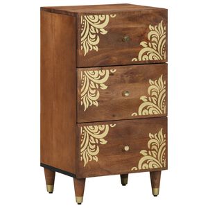 vidaXL Sideboard with Drawer Brown 40 x 33 x 75 cm Solid Mango Wood