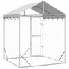 vidaXL Outdoor Dog Kennel with Roof Silver 2x2x2.5 m Galvanised Steel