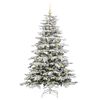 vidaXL Artificial Hinged Christmas Tree White 180 cm PE and PVC