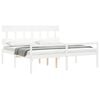 vidaXL Senior Bed without Mattress White Super King Size Solid Wood