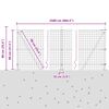 vidaXL Fence with Post Silver 0.8 x 25 m Steel