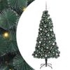 vidaXL Artificial Pre-lit Christmas Tree with Ball Set Green 150 cm