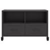 vidaXL TV Cabinet Black 68x39x43.5 cm Steel