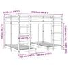 vidaXL Triple Bunk Bed Frame White 140 x 200 cm Solid Pine Wood