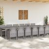 vidaXL Garden Dining Set 13 pcs Light Grey Polt rattan