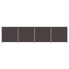 vidaXL 4-Panel Room Divider Brown 698x180 cm Fabric