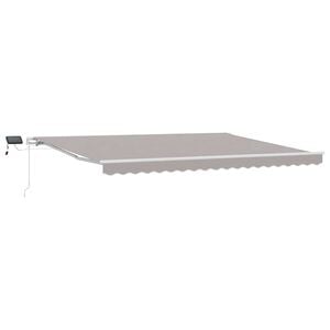 vidaXL Retractable Awning Light Grey 450 x 300 cm Fabric and Aluminium