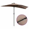 vidaXL Garden Parasol Taupe 294 x 150 x 223 cm Polyester and Steel