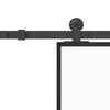 vidaXL Sliding Door with Hardware Set 90x205 cm Tempered Glass&Aluminium