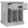 vidaXL Bedside Cabinet Concrete Grey 43x36x50 cm