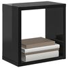 vidaXL Wall Cube Shelves 2 pcs High Gloss Black 26x15x26 cm