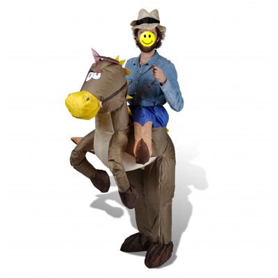 vidaXL Inflatable Cowboy and Horse Costume