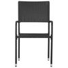 vidaXL Garden Dining Chairs 6 pcs Stackable Black Poly Rattan