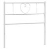 vidaXL Metal Headboard White 80 cm