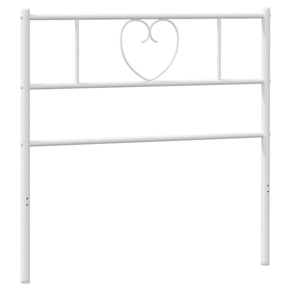 vidaXL Metal Headboard White 80 cm