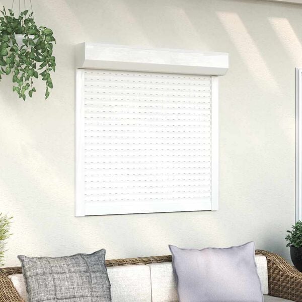 vidaXL Roller Shutter Aluminium 100x100 cm White
