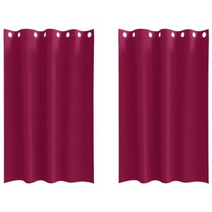 vidaXL Blackout Curtains with Rings 2 pcs Wine Red 175 x 140 cm