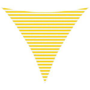 vidaXL Sun Shade Sail Yellow and White 3.6 x 3.6 x 3.6 m