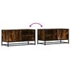 vidaXL TV Cabinet Smoked Oak 80x34.5x40 cm Engineered Wood and Metal