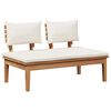vidaXL Garden Bench Set with Cushion 5 pcs Brown and Cream