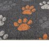 vidaXL Kitchen Rug Washable Paws 60x180 cm Velvet