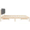 vidaXL Bed Frame with Upholstered Headboard Light Grey 180 x 200 cm