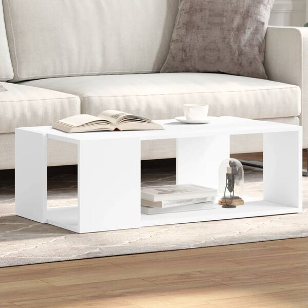 vidaXL Coffee Table White 89.5x48x30 cm Engineered Wood