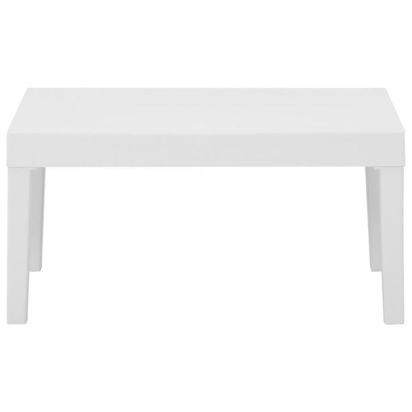 vidaXL Garden Lounge Table Plastic White