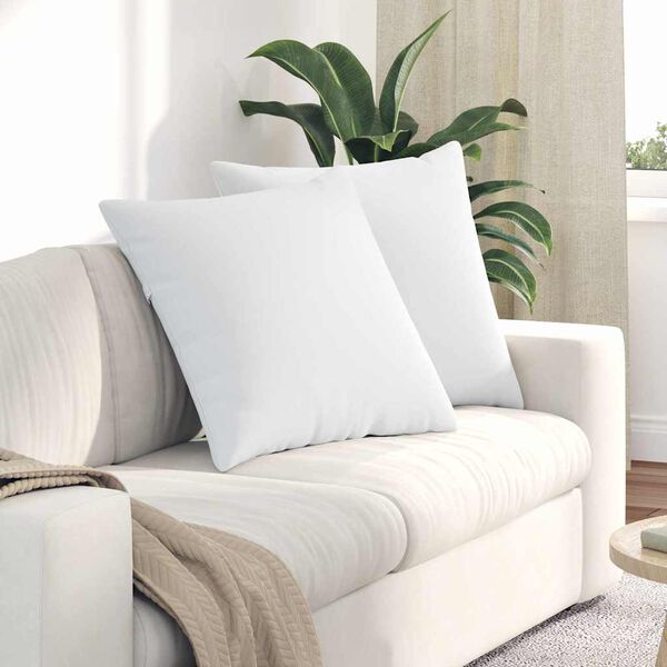 vidaXL Sofa Pillows 2 pcs White 60 x 60 cm Fabric