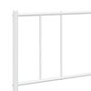 vidaXL Metal Bed Frame without Mattress with Footboard White 180x200cm