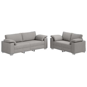 vidaXL Sofa Set 2 pcs Cloud grey 219 x 77 x 82 cm Fabric