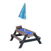 AXI Sand and Water Picnic Table Nick with Umbrella Anthracite and Grey