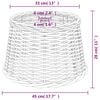 vidaXL Ceiling Lamp Shade White &Oslash;45x28 cm Wicker