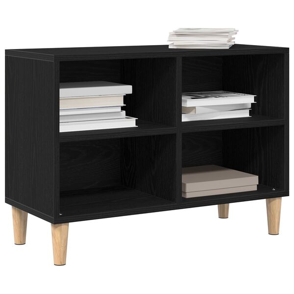 vidaXL TV Cabinet Black Oak 69.5 x 30 x 50 cm Engineered Wood