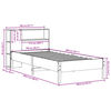 vidaXL Bookcase Bed without Mattress Wax Brown 100x200cm Solid Wood Pine