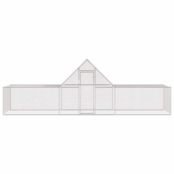 vidaXL Chicken Coop 6x2x2 m Galvanised Steel