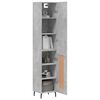 vidaXL Highboard Concrete Grey 34.5x34x180 cm Engineered Wood