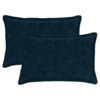 vidaXL Cushion Cover 2 pcs HOUTEN Navy Blue 30 x 50 cm Faux Rabbit Fur