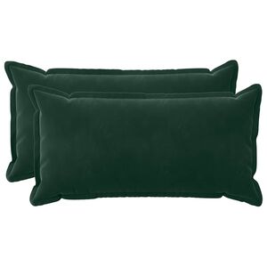 vidaXL Cushion with Pillow HOUTEN 2 pcs Dark Green Velvet