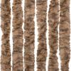 vidaXL Fly Curtain Beige and Dark Brown 56x200 cm Chenille
