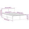 vidaXL Bed Frame Old Wood 193 x 125 x 70 cm Engineered Wood
