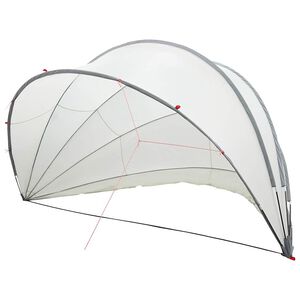 vidaXL Pool Dome Folding Manual Grey and Orange 546 x 516 x 250 cm