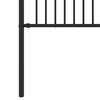 vidaXL Spike Fence Black 200 x 110 cm Powder-Coated Steel
